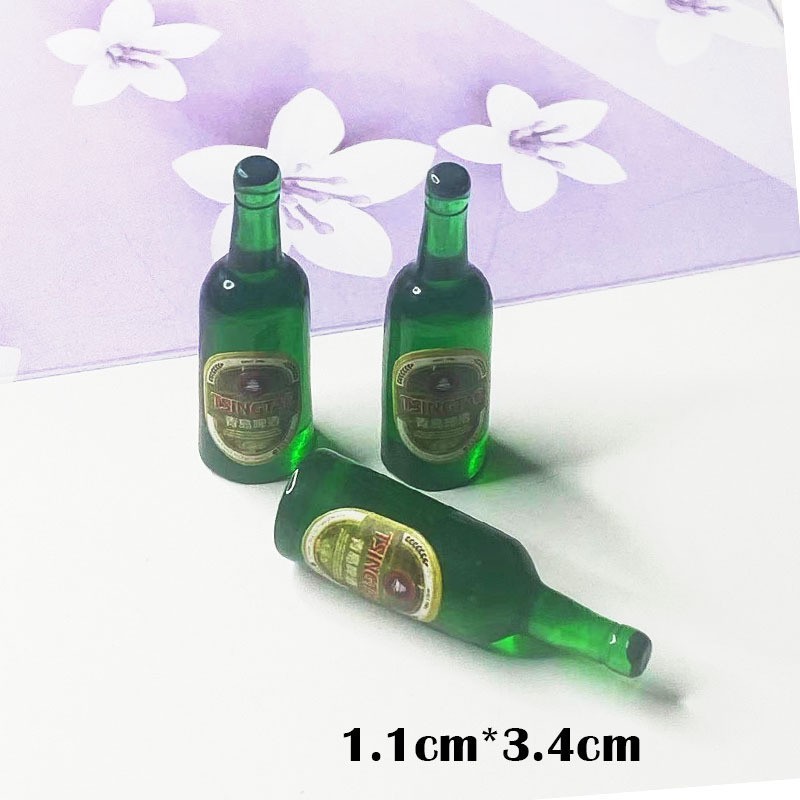 クリエイティブシミュレーショングリーンビール洋酒瓶小酒瓶diy夜灯置物樹脂小物夜灯アクセサリー|undefined
