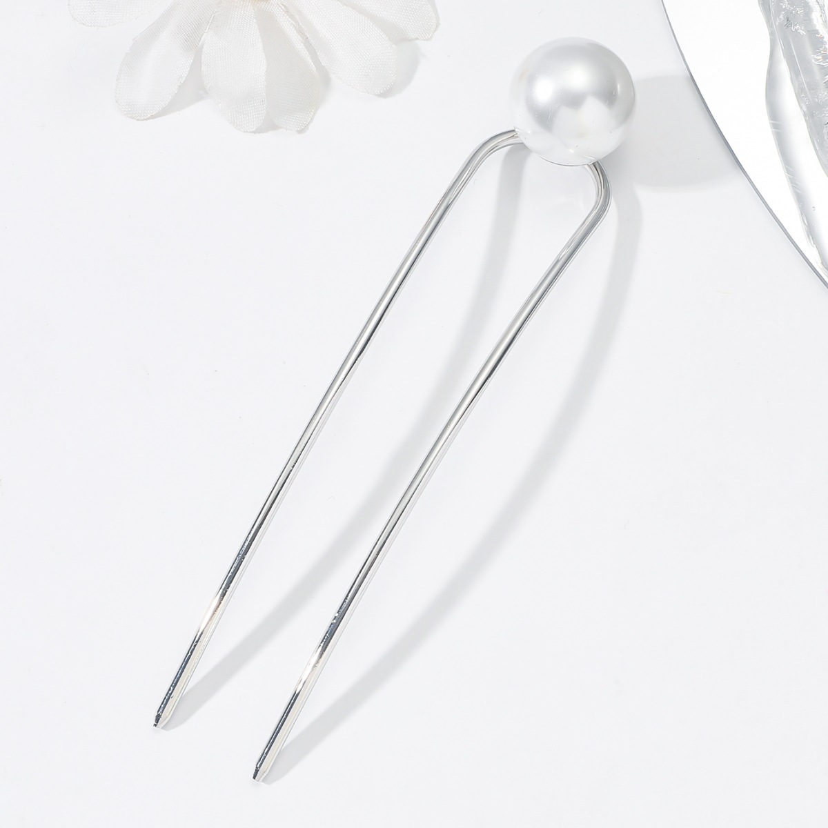 Celebridad de Internet chino en forma de U horquilla updo clip perla horquilla de alto grado estilo antiguo horquilla tocado horquilla accesorios para el cabello para mujeres