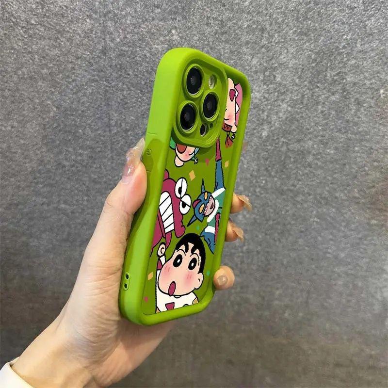 Skin-Friendly Anti-Drop Cartoon Shin-Chan Case Suitable for iPhone 13/17/16/15/14 Pro/12/11 for Men and Women