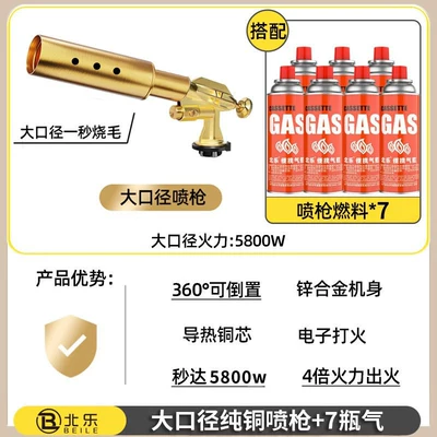 Alovlandırıcı (Vozduşka/İqniter) — Flame-blowing torch gun, flame gun for - upgraded-copper-model-with-large-diameter-one-second-hair-removalexport-valvereversible-7-gas-canisters