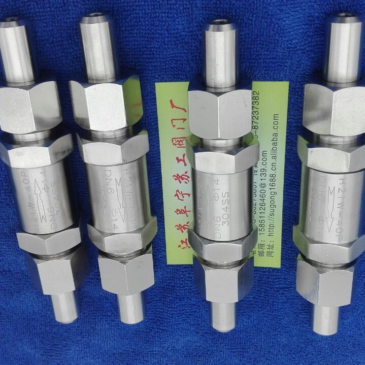 h91w-10p 不锈钢卡套式止回阀 h21f-16p NFSS-FNS4-8-GM