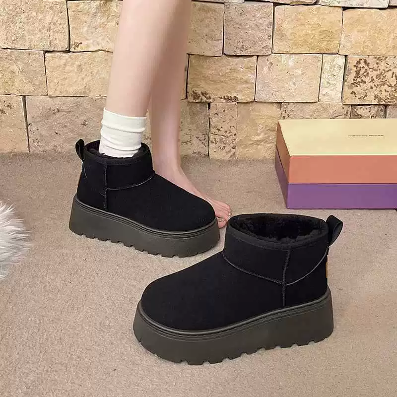 Winter warm boots platform, keep warm non-slip shoes