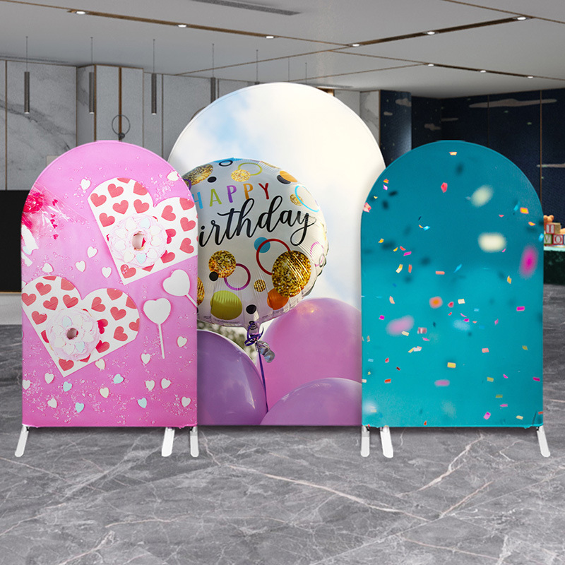 亚马逊婚庆拱门节日装饰架半圆拍照路引摆件道具定制背景架桁架