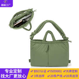 定制羽绒棉服包女大容量轻便两用单肩包手提双肩包小众斜挎包工厂
