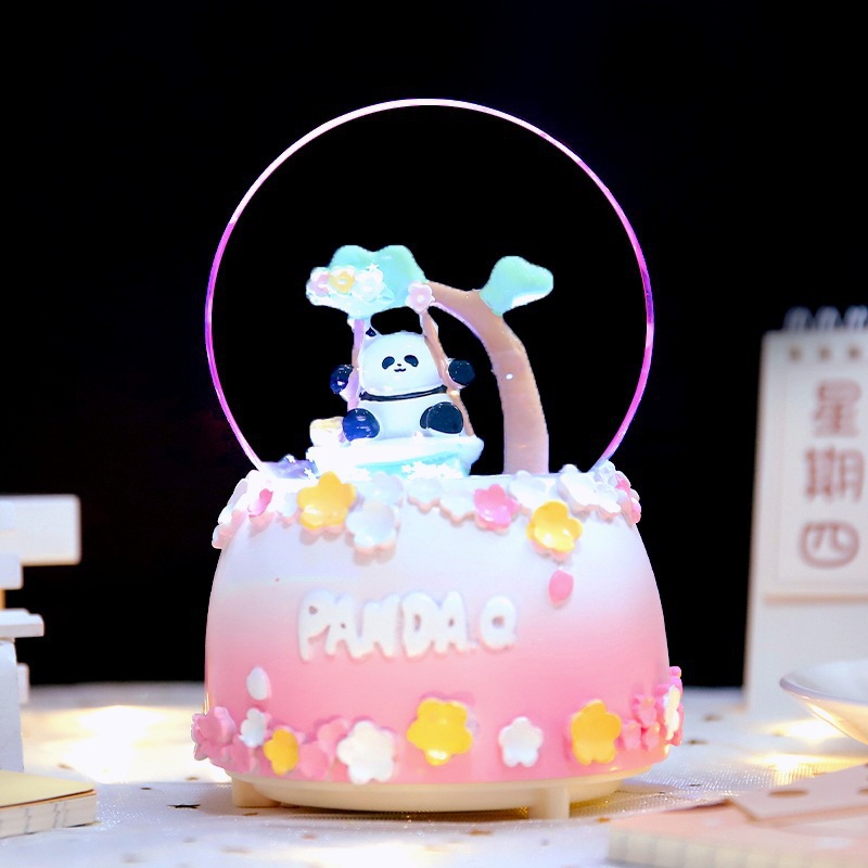 Nuevas estrellas de dibujos animados desean decorar bolas de cristal nieve brillante atmósfera interior de ocho cajas de sonido regalo para estudiantes