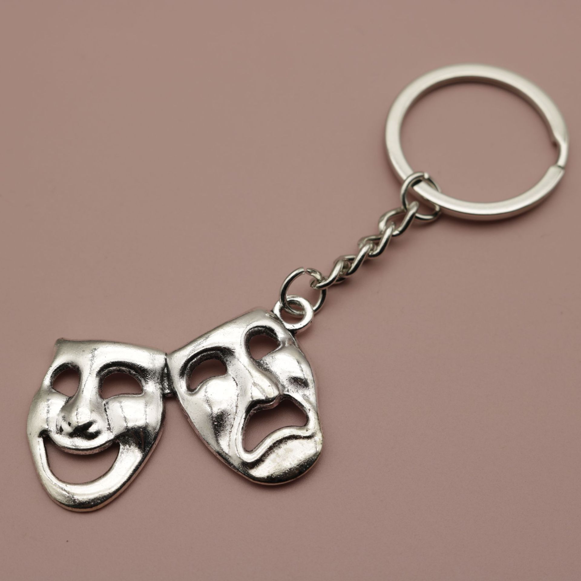 Minimalist Mask Pendant Keychain Image 5