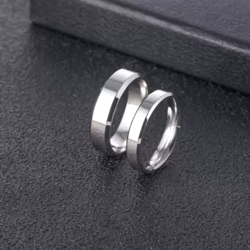 Stainless steel ring pair ring ring cold pair of minority titanium steel ring 4mm6mm minority do not fade - ShopShipShake