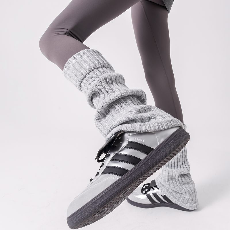 2025 Flip-Top Milk White Knitted Bell-Leg Covers Autumn and Winter Jk Socks Pile Socks Japanese Style Y2K Leg Modification