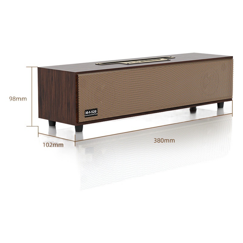Altavoz Bluetooth inalámbrico largo de madera Retro, ordenador de escritorio para el hogar, altavoces duales, subwoofer, audio de alta calidad