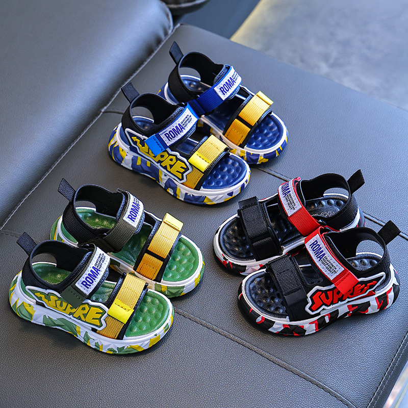 Sandalias para niños 2024 nuevo verano, niños de moda casual, zapatos deportivos de playa para bebés lindos