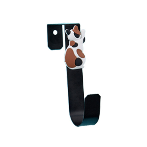 Simple gato lindo animal puerta gancho de metal sin clavos gancho de la puerta del baño