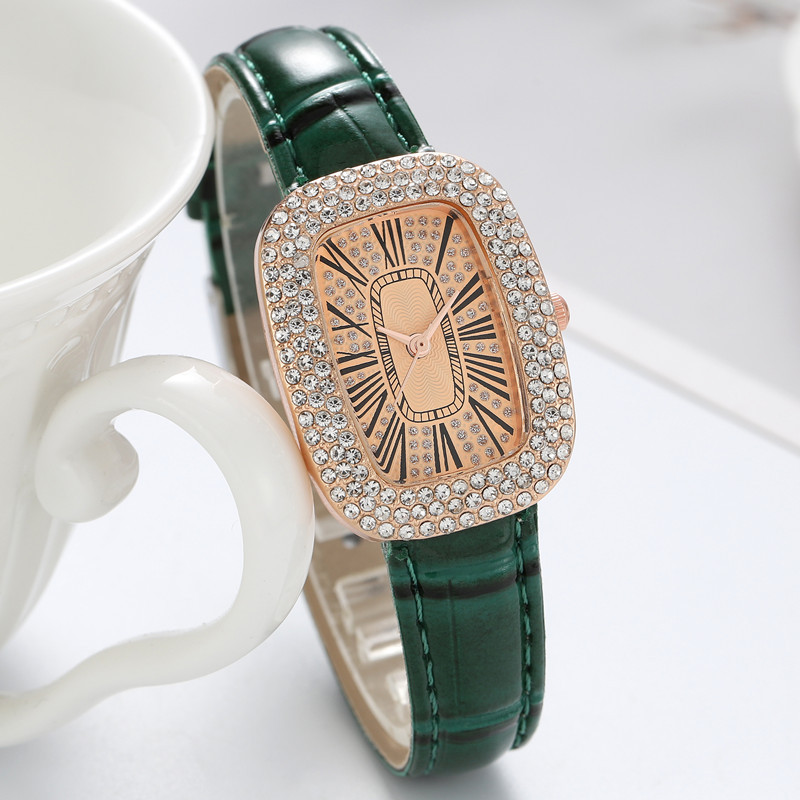 Live drainage Little Green Watch Woman Watch Female Niche Pigeon Egg…