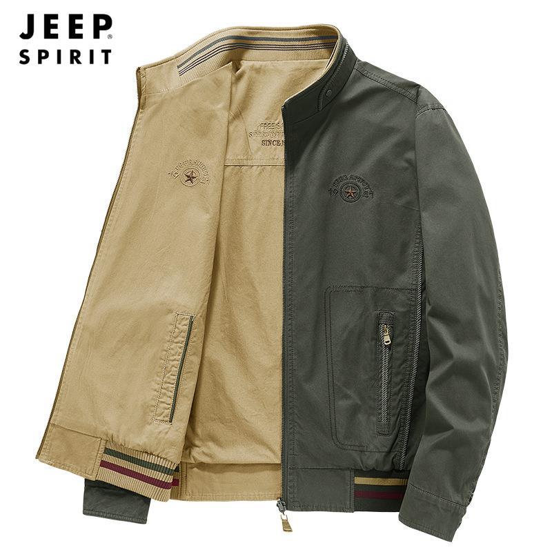 Double-sided autumn retro jacket