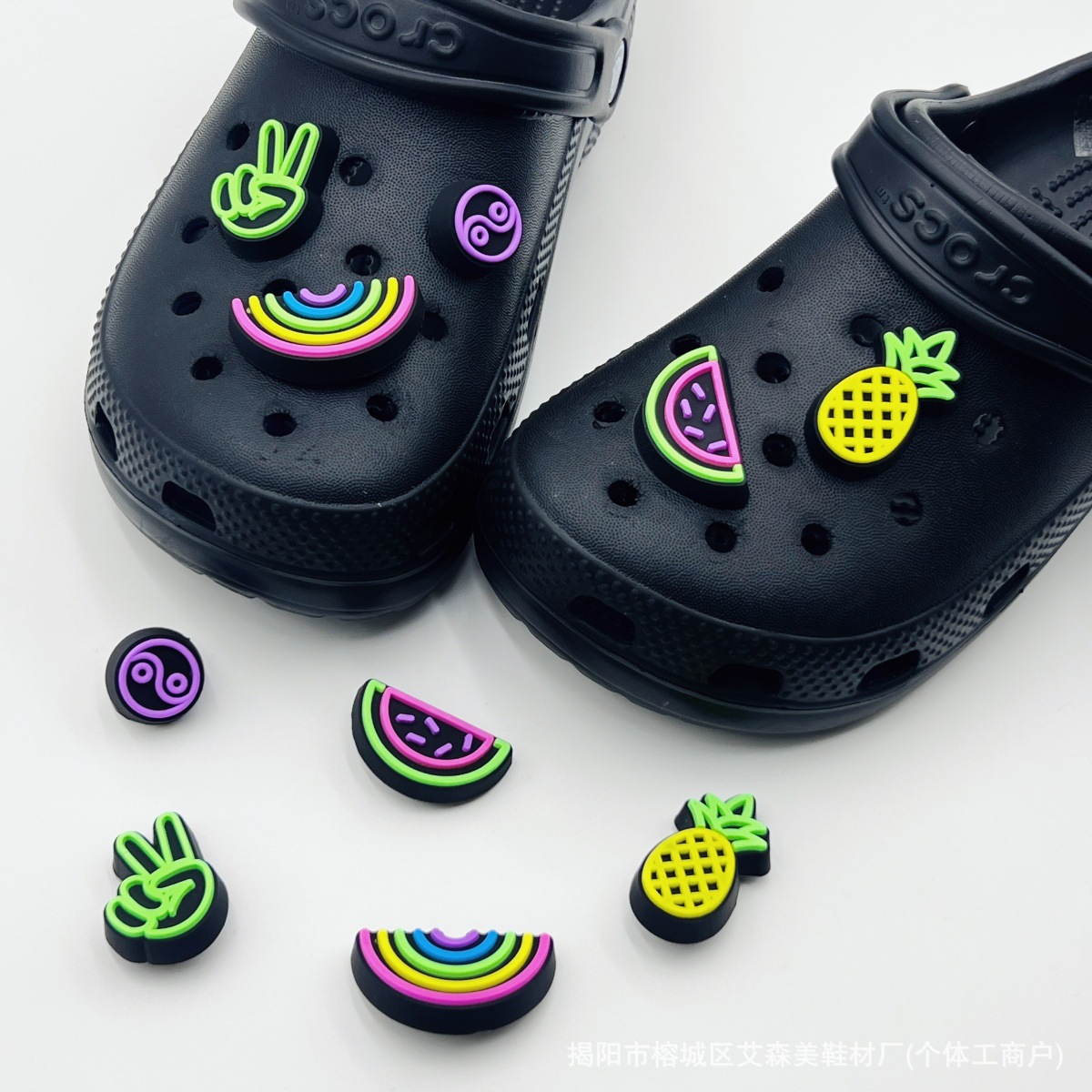 Estrellas plateadas ajuste agujero agujero perdido zapatos decorativos accesorios DIY extraíbles accesorios de flores hebillas de zapatos accesorios tridimensionales