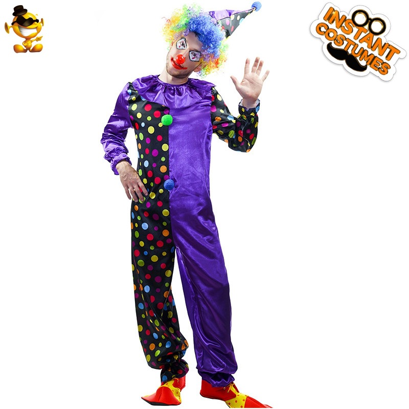 Halloween adulto hombre payaso etapa rendimiento traje de rol Halloween fiesta traje de rendimiento