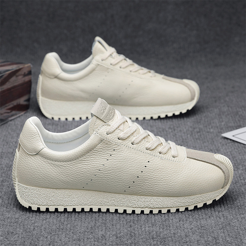 2025 nuevos zapatos de hombre transfronterizos zapatos de moda primavera y verano cuero para hombre retro casual todo fósforo plataforma Forrest Gump zapatos para hombre