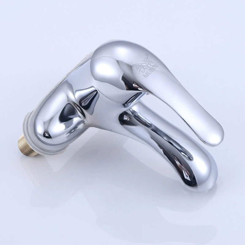 Brass bathroom wash basin sink double-hole hot and cold water faucet mixing valve two-handle household