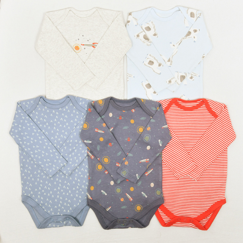 赤ちゃんの夏の服の5つのセットのワンピースの服は赤ちゃんのお尻の服を着ます。