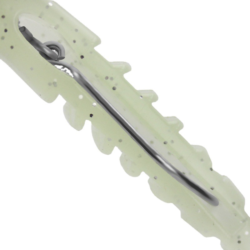 Weihe cabeza de plomo tipo pescado suave 8cm8.5G ayuno Luya cebo suave gancho de manivela T cola de pescado suave cebo de imitación al por mayor