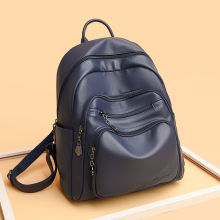 正品牛皮双肩包女2025新款大容量真皮妈妈包包时尚女士软背包