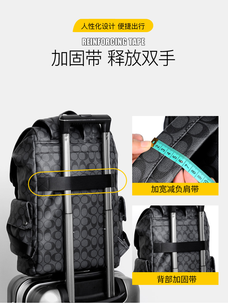 Mochila para hombre, estilo casual de negocios, bolsa para computadora de gran capacidad, mochila multifuncional de marca moderna, mochila escolar, para viajes, negocios y desplazamientos diarios