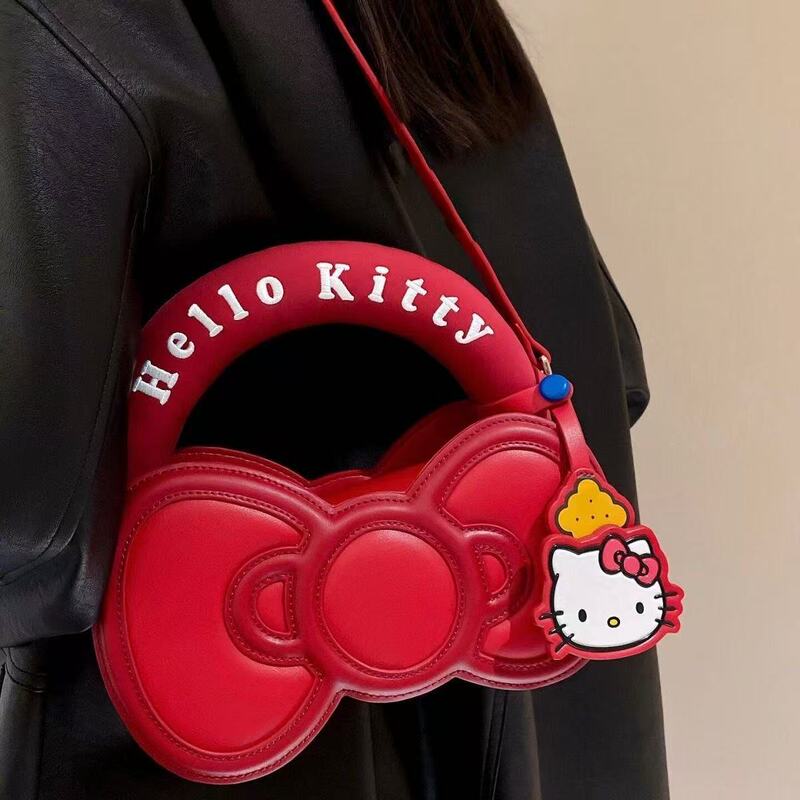 Hellokitty蝴蝶结包包手提包斜挎包大容量可爱通勤女生百搭手机包|undefined