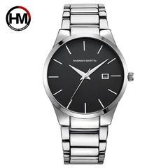 Alibaba.com Hannah Martin Men's Waterproof Fashion Silver Stainless Steel Strap Quartz Watch Wholesale