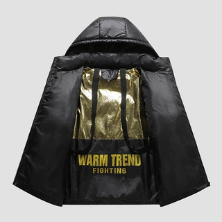 黑金棉服高端羽绒棉棉衣男外套情侣衣连帽防寒服加厚保暖外套上衣