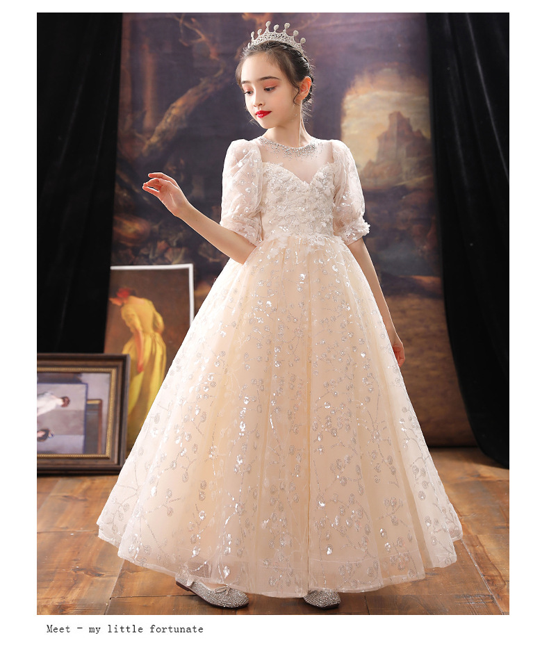 chinese dress ladies Simple Cute Mauve Flower Girl Dresses Kids Ball Gown for Wedding GL106 –  Viniodress