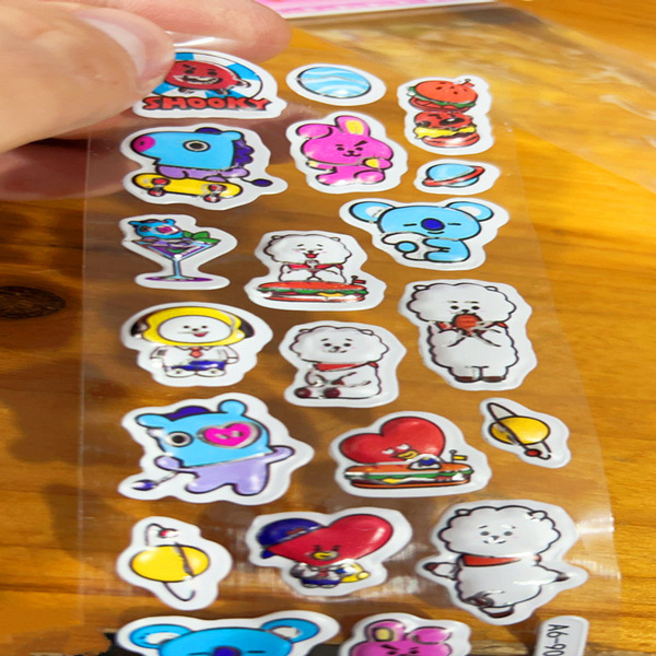 Long three dimensional cartoon sticker
