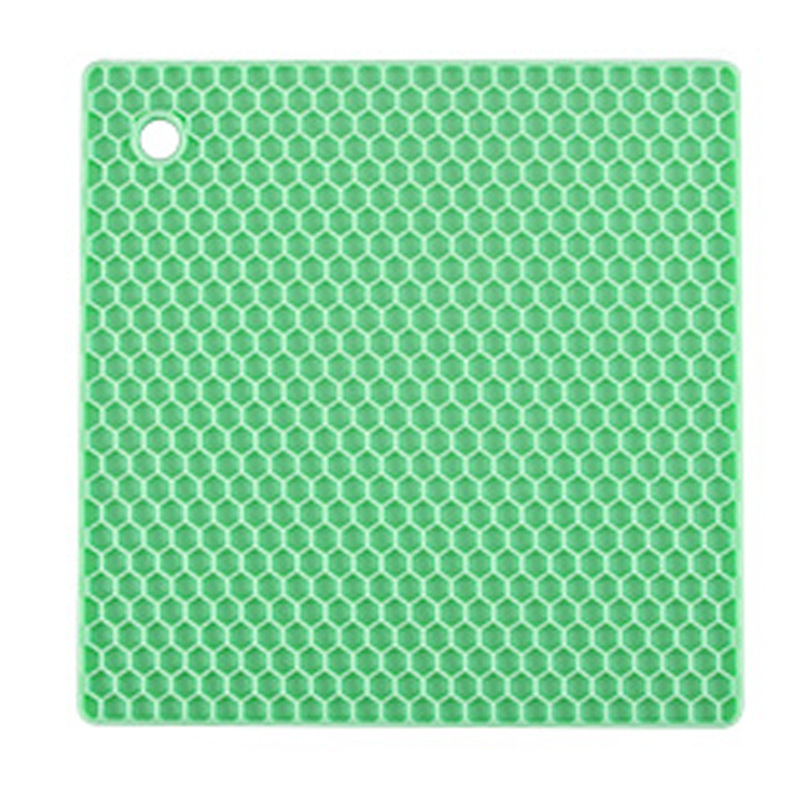 doble cara cuadrada espesa de silicona panal cocina resistente al calor cocina aislante anti-deslizante anti-calent almohadilla de mesa de comedor tazón de cocina