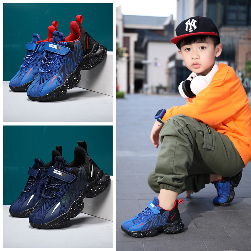 2025 zapatos de niños zapatos de malla zapatos de niños niños de mediana edad estudiantes de primaria niños zapatos de correr ligeros transpirables primavera y otoño