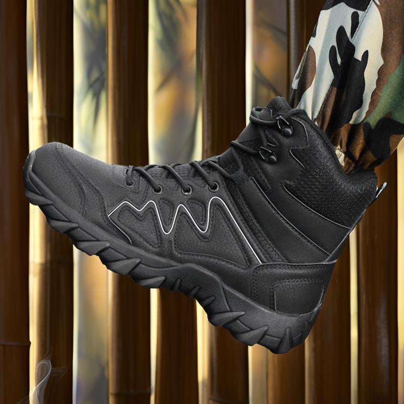 Fuente del fabricante Botas del desierto Botas de campo transfronterizas al aire libre para hombres Botas tácticas ultraligeras Botas de combate de Amazon para hombres