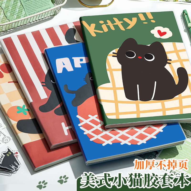 四季学生シンプルなプラスチックスリーブノートブック学生メモ帳日記宿題ブック漫画プラスチックスリーブノートブック|undefined