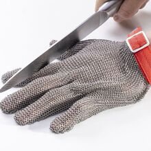 钢环手套厨房防割电锯锯骨机防切割劳保耐磨金属铁链条不锈钢手套