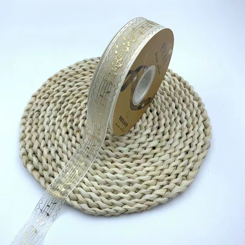 2,5 cm hilo de nieve dorado cinta hilo transparente Rosa barra bandeja DIY flor hecha a mano caja de regalo cinta de embalaje lote