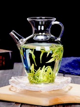 绿茶泡茶器仿宋玻璃执壶大容量日式家用水柱壶玻璃花瓶大号公道杯