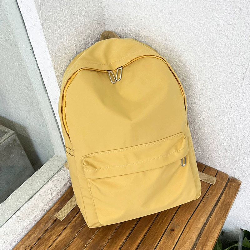 (Кросс-бортная торговля)?, fashionable solid color backpack, capacious school bag, simple and elegant design