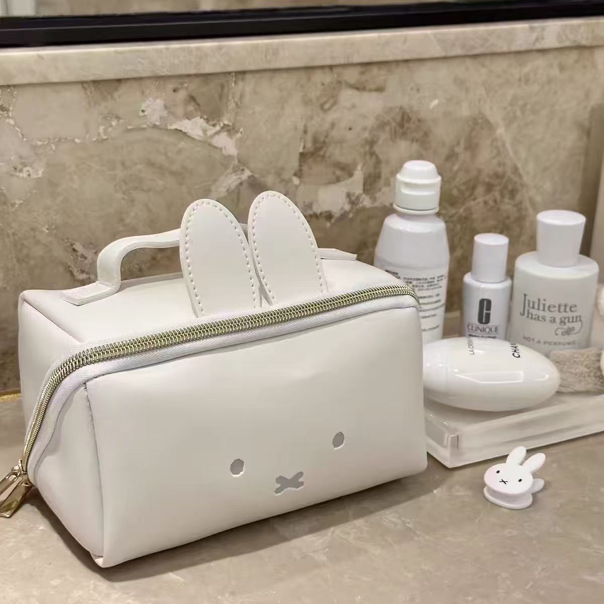Bolsa de cosméticos portátil Mi Tutu Bolsa de almacenamiento multifuncional de forma linda Bolsa de lavado portátil de gran capacidad de moda