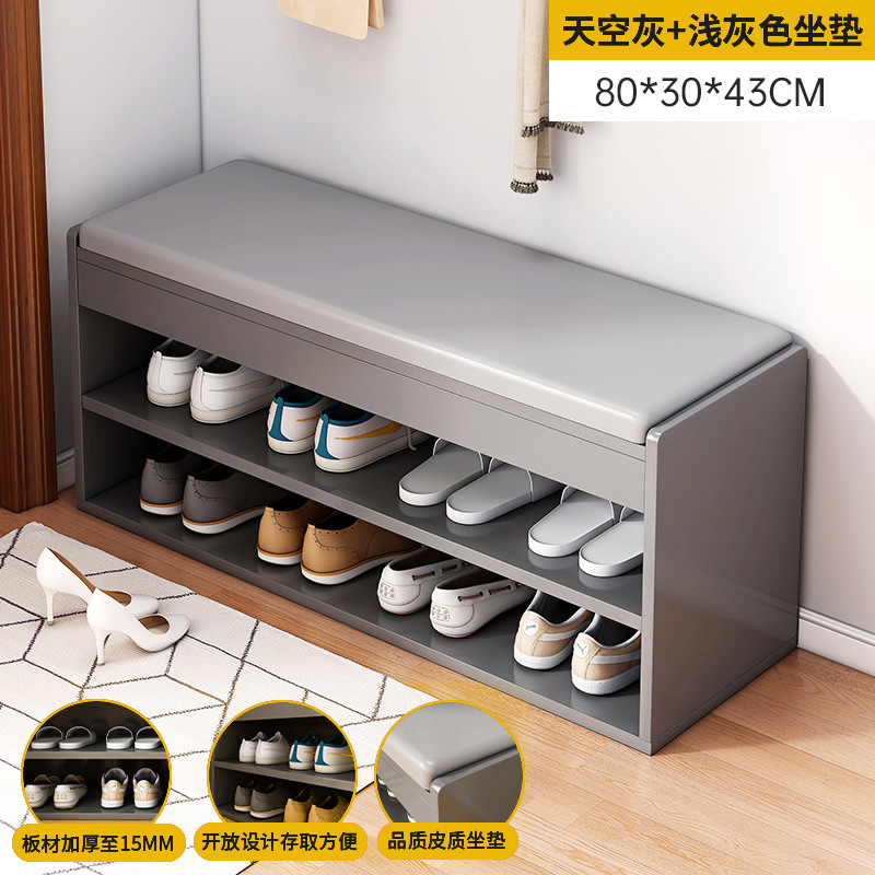 [핫 세일 업그레이드 연장] 스카이 그레이 80cm + 라이트 그레이 가죽 쿠션