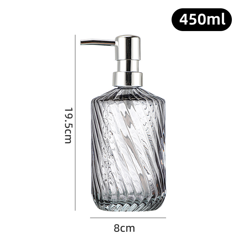 450ml; gris twill + cabeza de bomba plateada