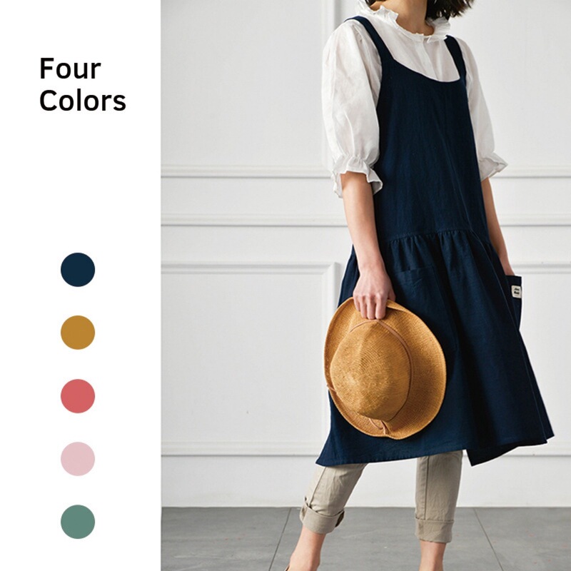 Foreign Trade Cross-border ins Japanese and Korean Cotton and Linen Apron Dress Nordic Style Home Baking Art Ceramic Work Apron Foreign Trade Cross-border ins Japanese and Korean Cotton and Linen Apron Dress Nordic Style Home Baking Art Ceramic Work Apron
