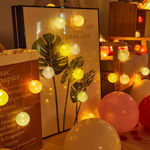 Thailand LED cotton line light strings Christmas day ins bedroom decoration confession line ball lights small color lamp light light light light light