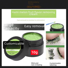 High-capacity honeydew melon-shaped eyelash removal cream, suitable for eyelash glue and eyeliner, with a pleasant fragrance and no irritation.