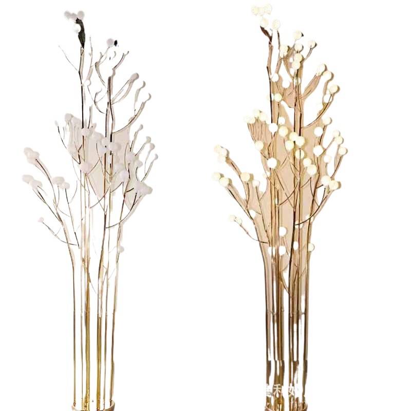 Sala de bodas, accesorios para el escenario del hotel, luces de guía de carretera, adornos de árboles suculentos, accesorios para el diseño del lugar, luces