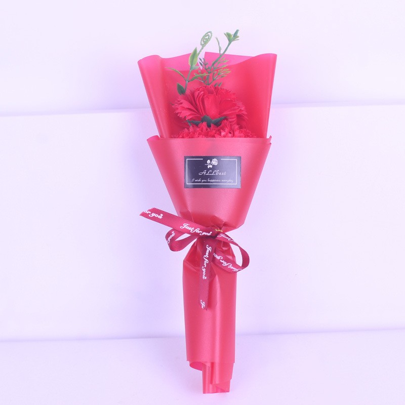 Regalo del Día del maestro 7 flores de jabón pequeño ramo de rosas artificiales Regalo de Cumpleaños Sanba Festival Día de San Valentín