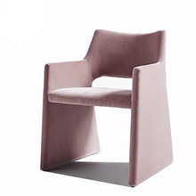 意式轻奢沙发椅实木单椅样板房酒店客房休闲椅家用阳台设计师椅子