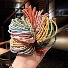韩系简约螺纹细款无接缝皮筋女扎头发皮圈网红发圈简约高弹力头绳