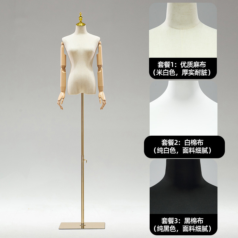 Maniquíes de medio cuerpo para tienda de ropa femenina, perchas para maniquíes, modelos de cuerpo humano artificiales, lencería, vestido de novia, soporte de exhibición para escaparate