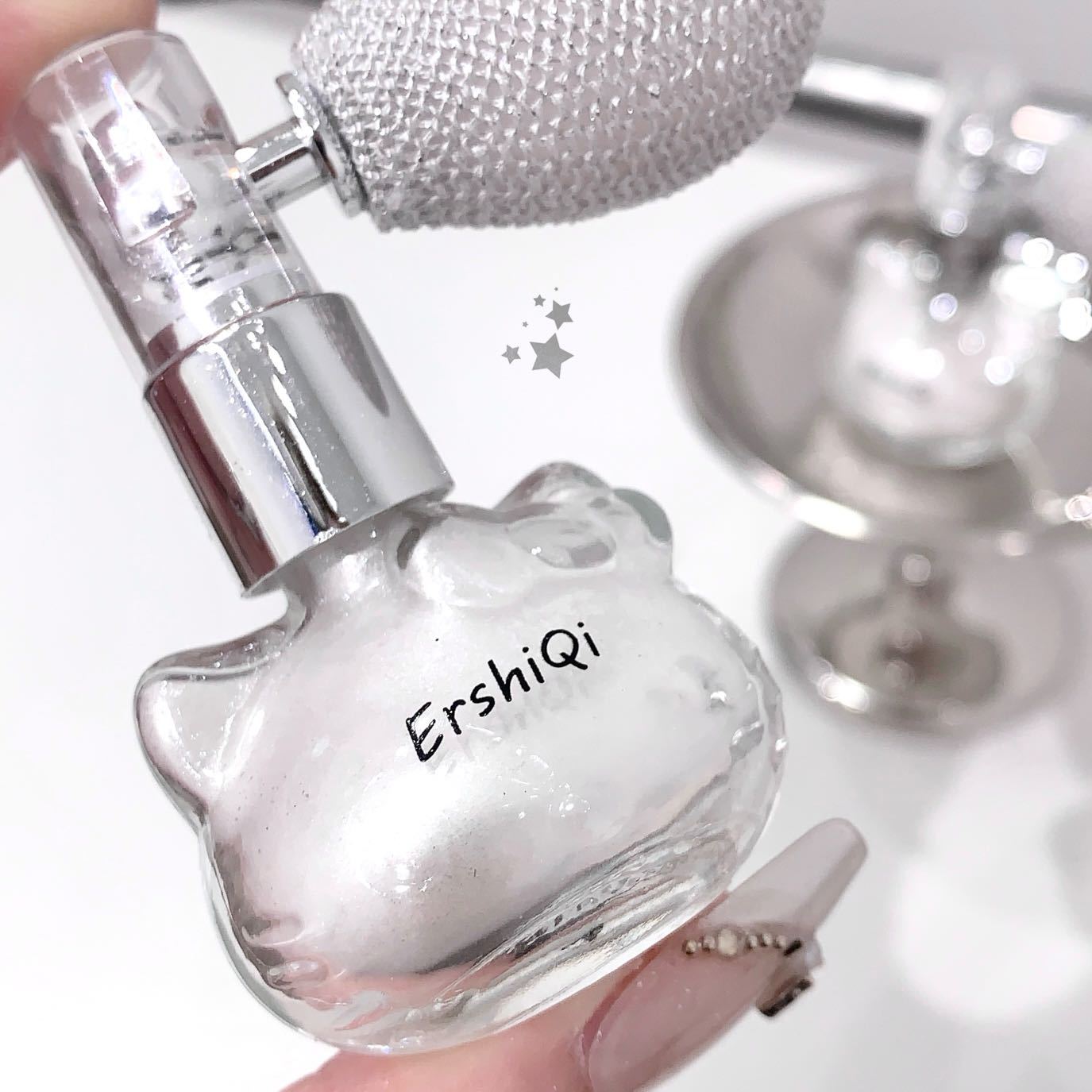 Ershiqi Cross-Border Glitter Airbag Highlighter Spray Fine Shimmer Pearlescent Brightening Versatile Makeup Crushed Diamond Eyeshadow Contouring